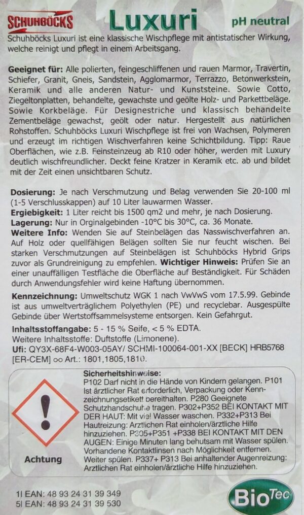 Schuhböcks Luxuri - Seidenseife, 1l – Bild 3