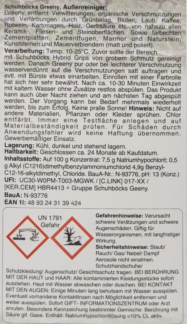 Schuhböcks Greeny Außenreiniger, 1l – Bild 3